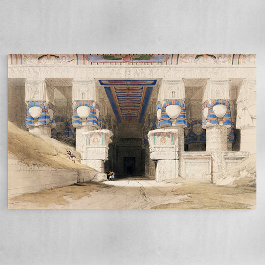 View from under the portico of the Temple of Dendera