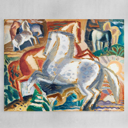 Horses in landscape